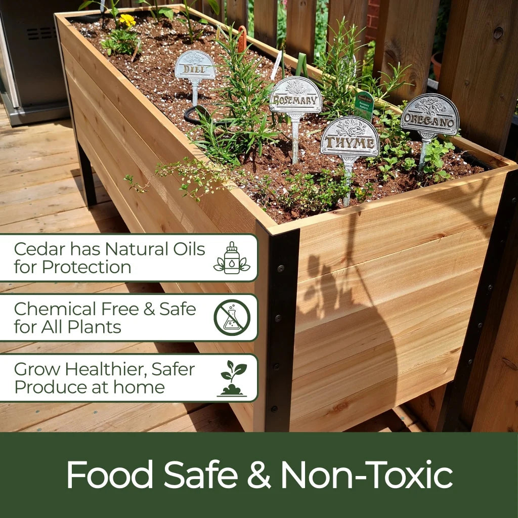Real Cedar Raised Garden Bed (18" x 48")