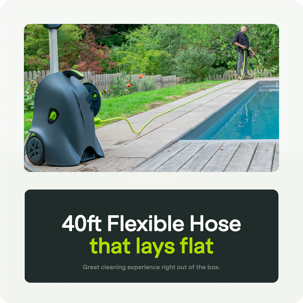 Heavy-Duty Electric Pressure Washer with Hose Reel and Surface Cleaner Kit