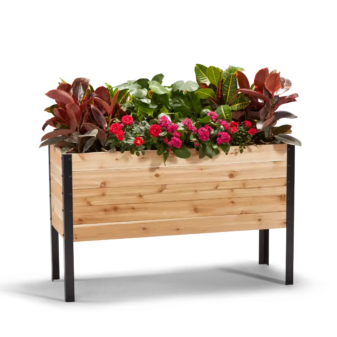 Real Cedar Raised Garden Bed (18" x 48")