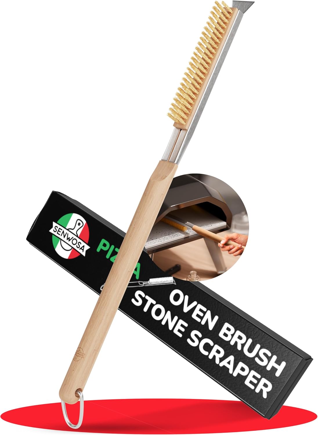 Pizza Oven Brush with Scraper