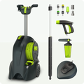 Heavy-Duty Electric Pressure Washer with Hose Reel and Surface Cleaner Kit