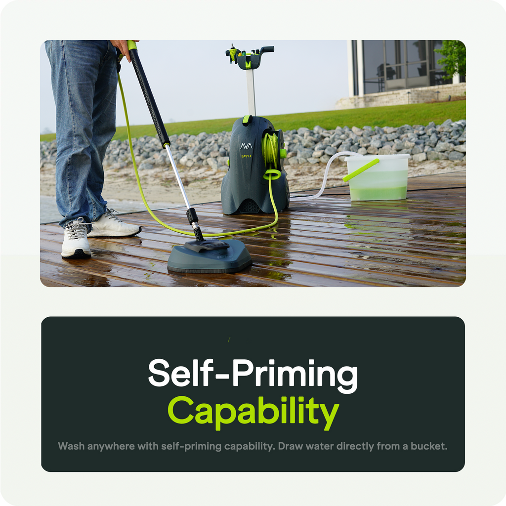 Heavy-Duty Electric Pressure Washer with Hose Reel and Surface Cleaner Kit