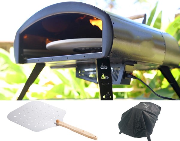 16-Inch Gas and Wood Outdoor Rotating Pizza Oven