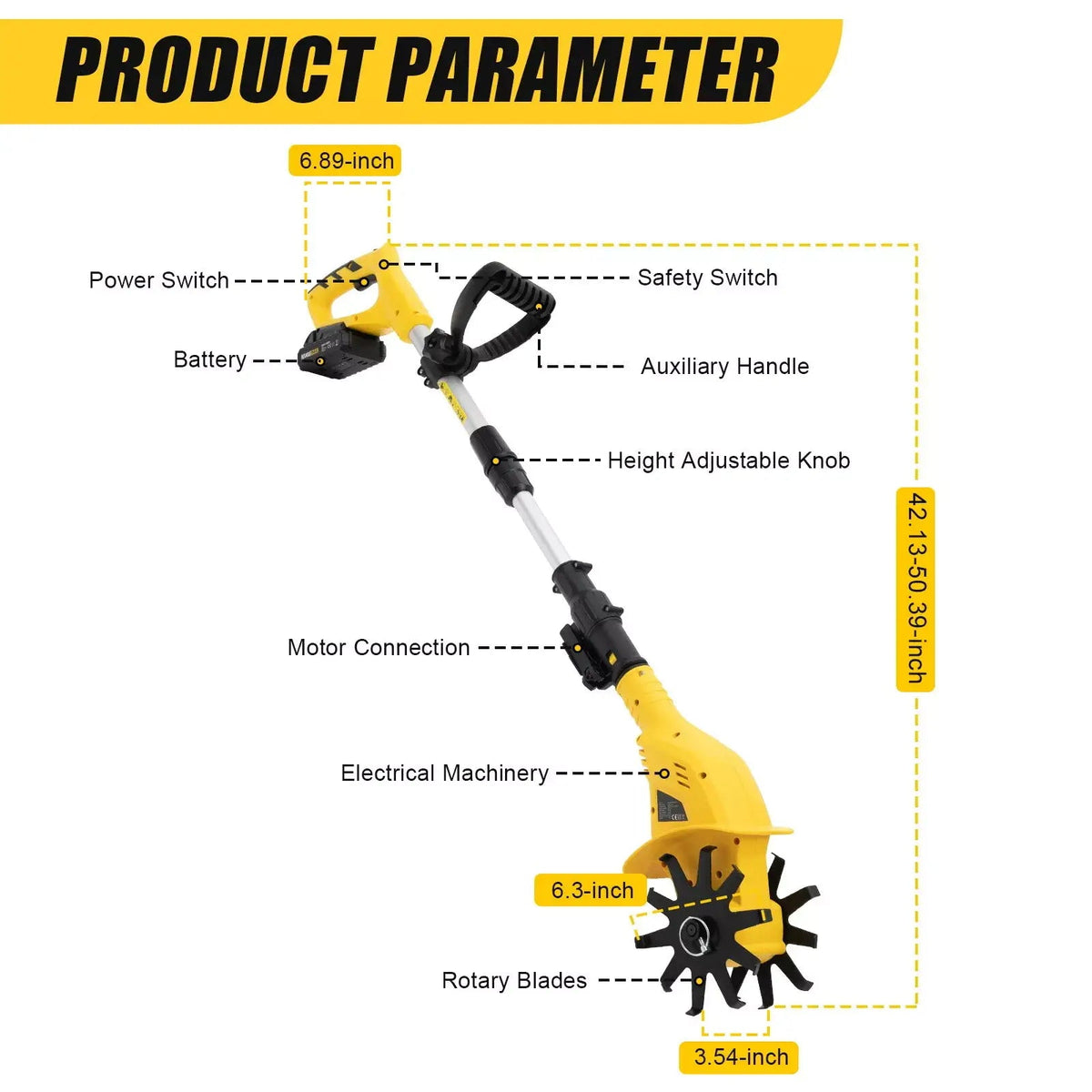 Cordless Electric Tiller and Garden Cultivator