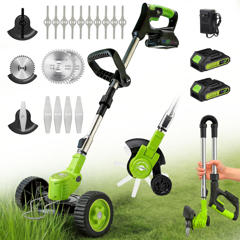3-in-1 Cordless Electric Weed Wacker & Lawn Mower Pro