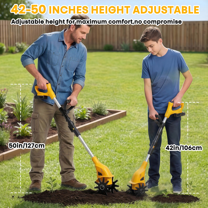 Cordless Electric Tiller and Garden Cultivator